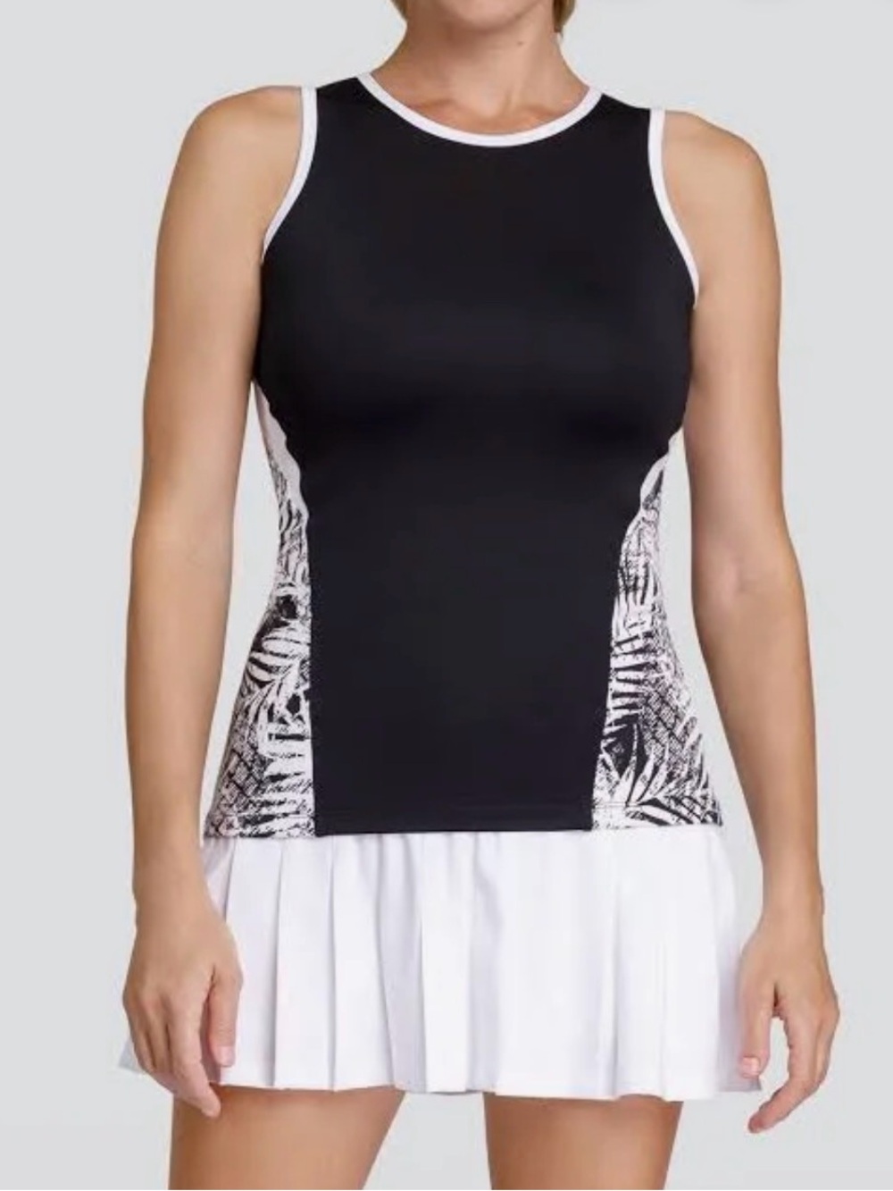 TAIL Black Tank with White Printed Side Panels